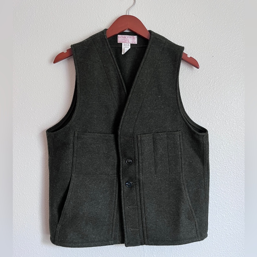 Filson wool mackinaw vest forest green Men’s size 40